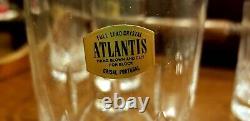 NEW. Atlantis Crystal Fernando Simple Cuts RARE Set of (4) 5 Glasses Portugal