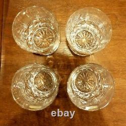 NEW. Atlantis Crystal Fernando Simple Cuts RARE Set of (4) 5 Glasses Portugal