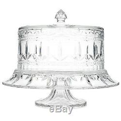 NEW Marquis by Waterford Finley Multi Use Fan & Wedge Cut Crystal Cake Stand