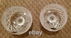 NEW UNUSED Waterford Tyrone Set of 2 Shannon Tulip Brandy Glasses in Box 1970's