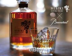 NEW Whisky Crystal tumbler Suntory HIBIKI x Baccarat 24 Face Cut Shot Glass