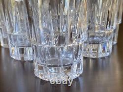 NWT SIX Tall Glasses Kristaluxus Mexico Full Lead Hand Cut Crystal 24% PBO