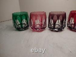 Nachtmann Antika Colored Cut to Clear 3 Old Fashioned Glass Set of 6