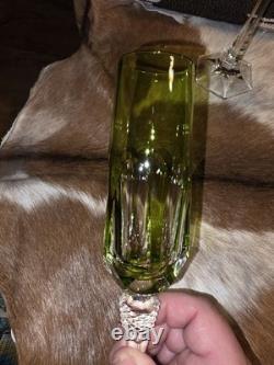 Nachtmann Crystal Antika Set of 4 colorful crystal liqueur glasses 4 1/2 tall