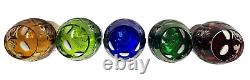 Nachtmann Crystal Case Cut to Clear Brandy Snifter Glass Set of 5! Excellent Con