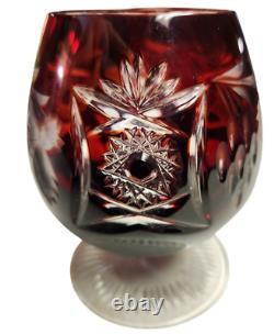 Nachtmann Crystal Case Cut to Clear Brandy Snifter Glass Set of 5! Excellent Con