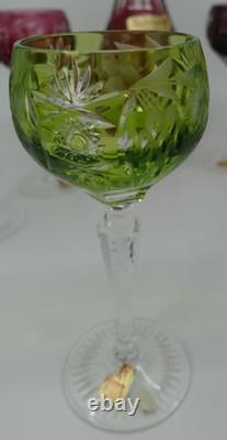 Nachtmann Crystal Cut to Clear Decanter and Sherry Glass Set (6), 13 tall