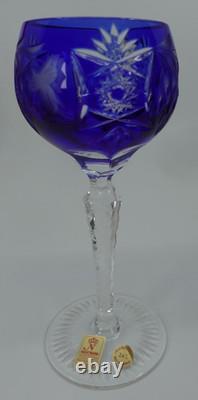 Nachtmann Crystal Cut to Clear Decanter and Sherry Glass Set (6), 13 tall