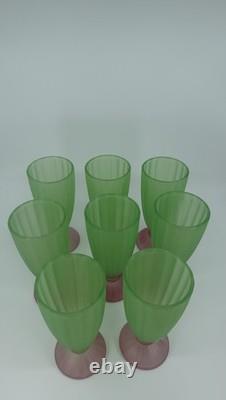 Nachtmann Crystal Cut to Clear Decanter and Sherry Glass Set (6), 13 tall