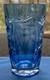 Nachtmann Crystal Traube Blue Cut to Clear 5 1/8 Highball Tumbler Glass 11 Oz