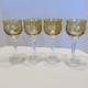 Nachtmann Crystal Wine Set Of 4 Glass Yellow Amber Cut To Clear 8 1/4 Brown Vtg