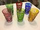 Nachtmann Cut To Clear Crystal TRAUBE HIGHBALL TUMBLERS GLASSES Set 6 Colors