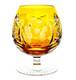Nachtmann Traube Amber Gold Cut to Clear Crystal Brandy Glass Snifter Signed