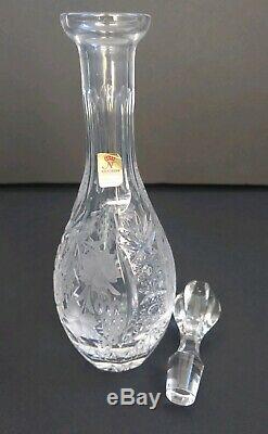 Nachtmann Traube Crystal Clear Decanter and 8 Cut To Clear Wine Hock Glass Set