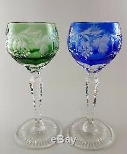 Nachtmann Traube Crystal Cut To Clear 4.5 Cordial Glasses 8 Multi Color