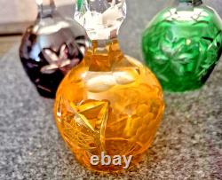 Nachtmann Traube Crystal Cut To Clear 5 Ruby Wine Schnapps Glass 8 Stem Set HTF