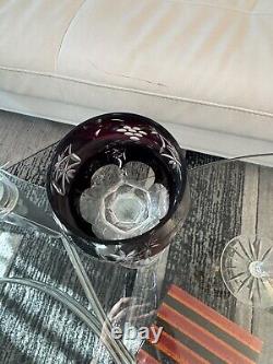 Nachtmann Traube Cut Crystal Wine Glass Set of Five (5) 8 Tall VGUC