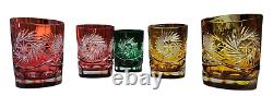Nachtmann Traube Cut to Clear Crystal Whiskey Glasses Set of 5! Excellent Cond