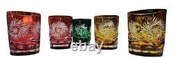 Nachtmann Traube Cut to Clear Crystal Whiskey Glasses Set of 5! Excellent Cond