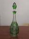 Nachtmann Traube EMERALD GREEN Lime CUT TO CLEAR Crystal Glass 15 WINE DECANTER