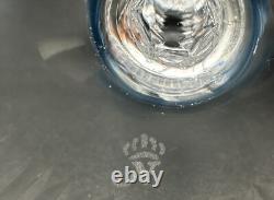 Nachtmann Traube Grape Cut Clear Crystal Hock Wine Glass Goblet Blue Pair