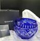 New In Box 6 Waterford Cut Crystal Cobalt Blue Cut To Clear Bowl 40