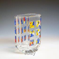 OAK Desna Hand Cut Paneled Crystal Glass Vase redesigned by Ray Lapsys