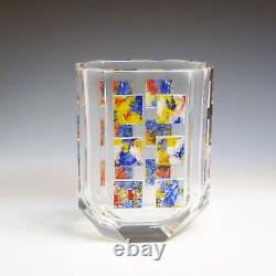 OAK Desna Hand Cut Paneled Crystal Glass Vase redesigned by Ray Lapsys