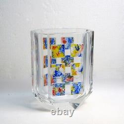 OAK Desna Hand Cut Paneled Crystal Glass Vase redesigned by Ray Lapsys