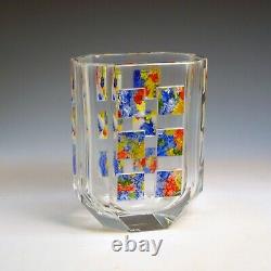 OAK Desna Hand Cut Paneled Crystal Glass Vase redesigned by Ray Lapsys