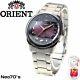 ORIENT Neo 70's Watch WV0081SE Solar Radio Wave Controlled Red 3 Cut Glass Japan