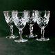 ORREFORS KAROLINA WATER GLASSES, Cut Lead Crystal, 6 oz, Made in Sweden, 4PCS