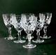 ORREFORS KAROLINA WATER GLASSES, Cut Lead Crystal, 6 oz, Made in Sweden, 6PCS