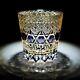 Old Fashioned Whiskey Bourbon Glasses Crystal Hand Cut Edo Kiriko 10oz Purple