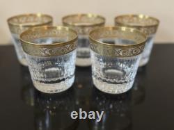 One Mint Saint Louis Crystal THISTLE GOLD Double Old Fashioned. 5 Available