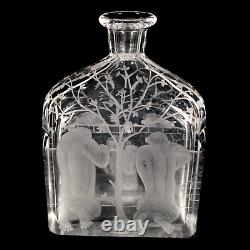 Orrefors Edward Hald Cut Crystal Glass Decanter Bottle Susanna & Elders Vintage