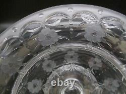 PAIRPOINT Art Glass CORNWALL Cut Engraved Crystal Footed 12 Centerpiece Bowl