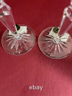 Pair (2) Waterford Case Cut Ruby Clarendon Cordial 5 7/8 Glasses Nib