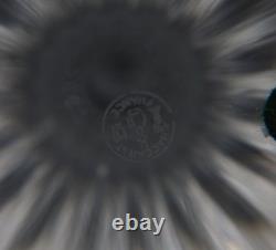 Pair Baccarat France Cut Crystal Glass Candlesticks in Massena Signed