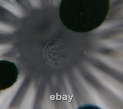 Pair Baccarat France Cut Crystal Glass Candlesticks in Massena Signed