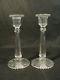 Pair Gorgeous Signed Hawkes Cut Crystal Candlesticks / Candleholders, Mint