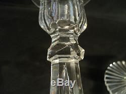 Pair Gorgeous Signed Hawkes Cut Crystal Candlesticks / Candleholders, Mint