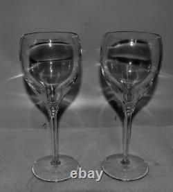 Pair Of Waterford Cut Crystal Balloon Wine Glass Set- Eclipse Pattern 9 1/2