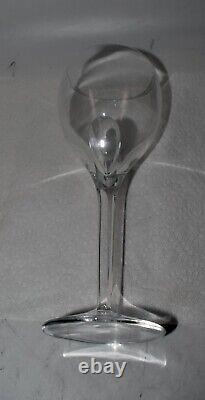 Pair Of Waterford Cut Crystal Balloon Wine Glass Set- Eclipse Pattern 9 1/2
