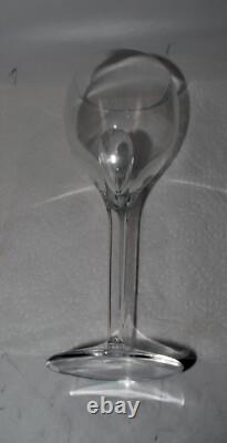 Pair Of Waterford Cut Crystal Balloon Wine Glass Set- Eclipse Pattern 9 1/2