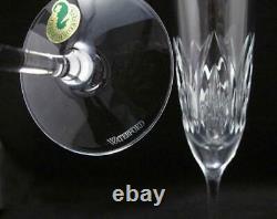 Pair Waterford Cut Crystal Brodey Champagne Flutes Glasses Discontinued