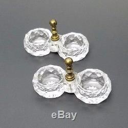 Pair of Antique Baccarat Cut Crystal Double Salt Dip Cellar-Turn of the Century