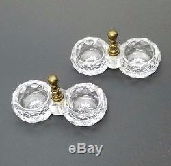 Pair of Antique Baccarat Cut Crystal Double Salt Dip Cellar-Turn of the Century