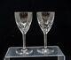 Pair of Baccarat Cut Crystal Genova Pattern Claret Wine Glasses 6.5