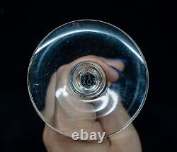 Pair of Baccarat Cut Crystal Genova Pattern Claret Wine Glasses 6.5